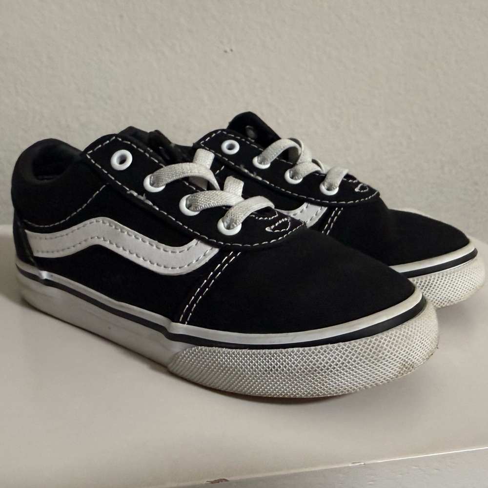 Vans Classic Black and White Slip-On Shoes